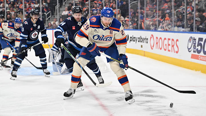 Leon Draisaitl and the Oilers are looking for another win against the Jets.