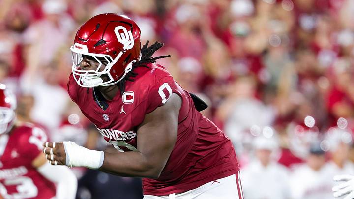 Sep 4, 2026; Norman, Oklahoma, USA; Oklahoma Sooners defensive lineman David Stone (0) in action during the game against the UTEP Miners at Gaylord Family-Oklahoma Memorial Stadium. Mandatory Credit: Kevin Jairaj-Imagn Images Sep 4, 2026; Norman, Oklahoma, USA; Oklahoma Sooners defensive lineman David Stone (0) in action during the game against the UTEP Miners at Gaylord Family-Oklahoma Memorial Stadium. Mandatory Credit: Kevin Jairaj-Imagn Images