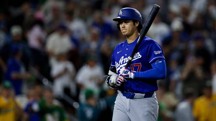 Jul 1, 2026; West Sacramento, California, USA; Los Angeles Dodgers designated hitter Shohei Ohtani (17) reacts after striking out during the ninth inning against the Athletics at Sutter Health Park. Mandatory Credit: Sergio Estrada-Imagn Images Jul 1, 2026; West Sacramento, California, USA; Los Angeles Dodgers designated hitter Shohei Ohtani (17) reacts after striking out during the ninth inning against the Athletics at Sutter Health Park. Mandatory Credit: Sergio Estrada-Imagn Images