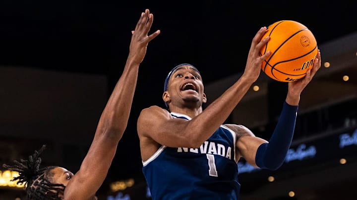 Nevada Wolf Pack forward Elijah Price.