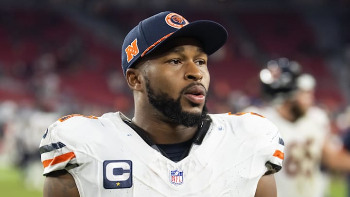 Nov 3, 2024; Glendale, Arizona, USA; Chicago Bears safety Kevin Byard III (31) against the Arizona Cardinals at State Farm Stadium. Mandatory Credit: Mark J. Rebilas-Imagn Images