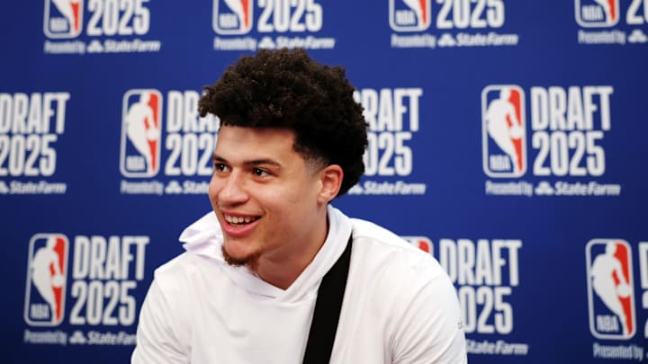 2025 NBA Draft - Content Circuit, Media Availability and Portraits; Walter Clayton Jr. before the NBA Draft