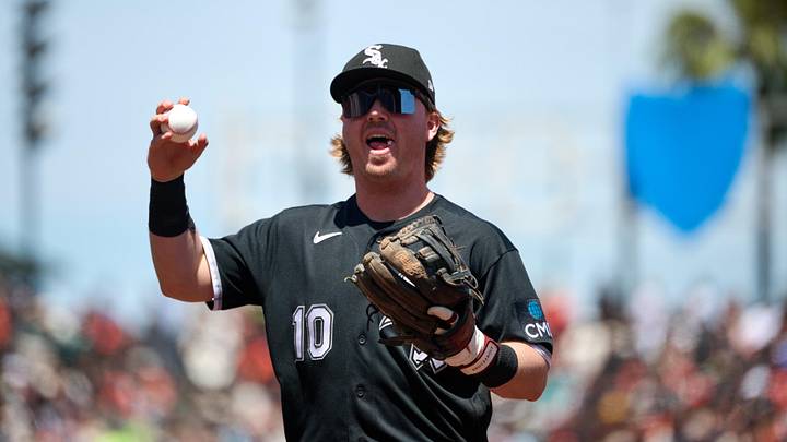 May 24, 2026; San Francisco, California, USA; Chicago White Sox infielder Chase Meidroth (10) prepares to throw a baseball into the stands before the third inning against the San Francisco Giants at Oracle Park. Mandatory Credit: Robert Edwards-Imagn Images May 24, 2026; San Francisco, California, USA; Chicago White Sox infielder Chase Meidroth (10) prepares to throw a baseball into the stands before the third inning against the San Francisco Giants at Oracle Park. Mandatory Credit: Robert Edwards-Imagn Images