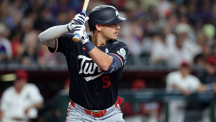 Jun 21, 2026; Phoenix, Arizona, USA; Minnesota Twins outfielder Kyler Fedko against the Arizona Diamondbacks at Chase Field. Mandatory Credit: Mark J. Rebilas-Imagn Images Jun 21, 2026; Phoenix, Arizona, USA; Minnesota Twins outfielder Kyler Fedko against the Arizona Diamondbacks at Chase Field. Mandatory Credit: Mark J. Rebilas-Imagn Images