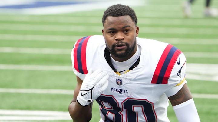 Nov 26, 2023; East Rutherford, New Jersey, USA; New England Patriots wide receiver Kayshon Boutte