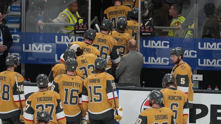 Jun 14, 2026; Las Vegas, Nevada, USA; Vegas Golden Knights leave the ice after the loss to Carolina Hurricanes in game six of the 2026 Stanley Cup Final at T-Mobile Arena. Mandatory Credit: Lucas Peltier-Imagn Images Jun 14, 2026; Las Vegas, Nevada, USA; Vegas Golden Knights leave the ice after the loss to Carolina Hurricanes in game six of the 2026 Stanley Cup Final at T-Mobile Arena. Mandatory Credit: Lucas Peltier-Imagn Images