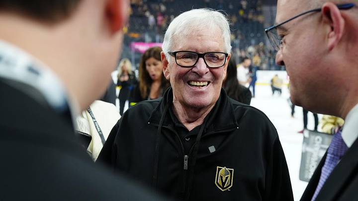 Jun 13, 2023; Las Vegas, Nevada, USA; Bill Foley owner of the Vegas Golden Knights after defeating the Florida Panthers in game five of the 2023 Stanley Cup Final at T-Mobile Arena. Mandatory Credit: Stephen R. Sylvanie-Imagn Images Jun 13, 2023; Las Vegas, Nevada, USA; Bill Foley owner of the Vegas Golden Knights after defeating the Florida Panthers in game five of the 2023 Stanley Cup Final at T-Mobile Arena. Mandatory Credit: Stephen R. Sylvanie-Imagn Images