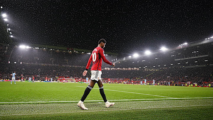A dejected Marcus Rashford sums up the grim mood at Old Trafford