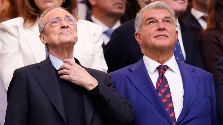 F. Perez et J. Laporta, présidents respectifs du Real Madrid et du FC Barcelone