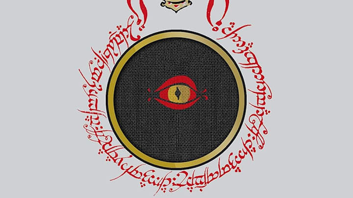 The Eye of Sauron from The Lord of the Rings, Illustrated by J.R.R. Tolkien. The Eye of Sauron from The Lord of the Rings, Illustrated by J.R.R. Tolkien.