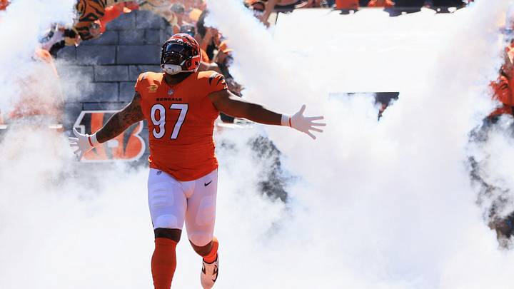 Sep 13, 2026; Cincinnati, Ohio, USA; Cincinnati Bengals defensive tackle Dexter Lawrence II (97) runs on the field before the game against the Tampa Bay Buccaneers at Paycor Stadium. Mandatory Credit: Katie Stratman-Imagn Images Sep 13, 2026; Cincinnati, Ohio, USA; Cincinnati Bengals defensive tackle Dexter Lawrence II (97) runs on the field before the game against the Tampa Bay Buccaneers at Paycor Stadium. Mandatory Credit: Katie Stratman-Imagn Images