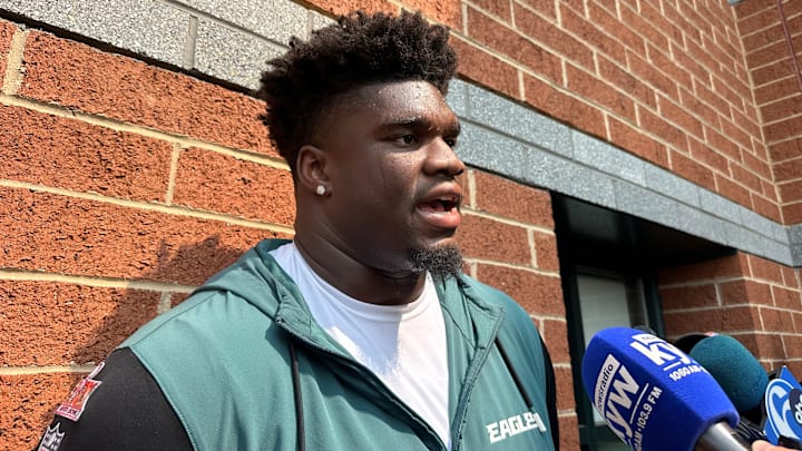 Jordan Davis meets with reporters. Jordan Davis meets with reporters.