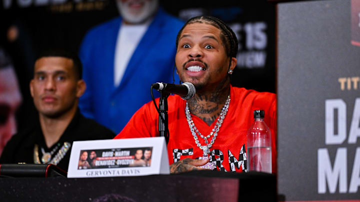 Gervonta Davis having fun and full of energy during the press conference on May 5, 2024.