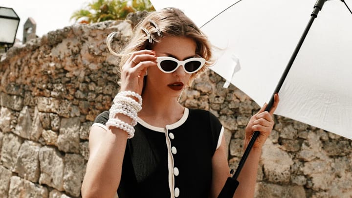 Black and white one-piece