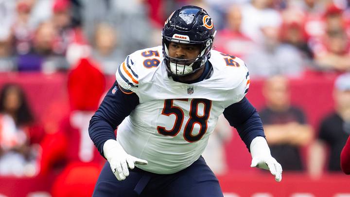 Chicago Bears offensive tackle Darnell Wright. Chicago Bears offensive tackle Darnell Wright.