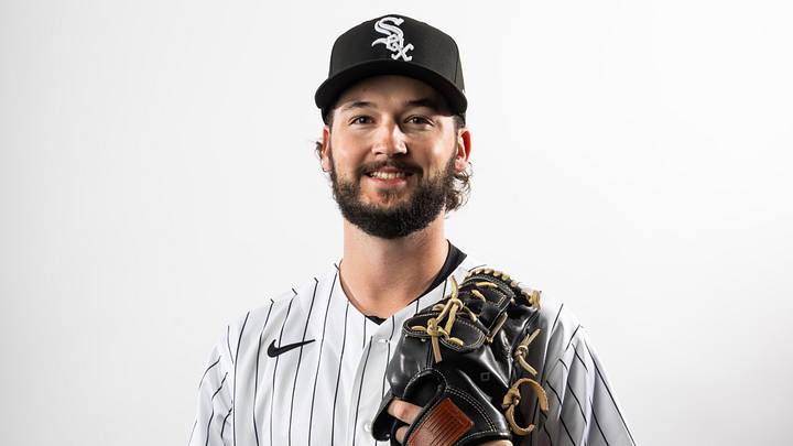 Feb 17, 2026; Glendale, AZ, USA; Chicago White Sox pitcher Mason Adams poses for a portrait during photo day at Camelback Ranch. Mandatory Credit: Mark J. Rebilas-Imagn Images