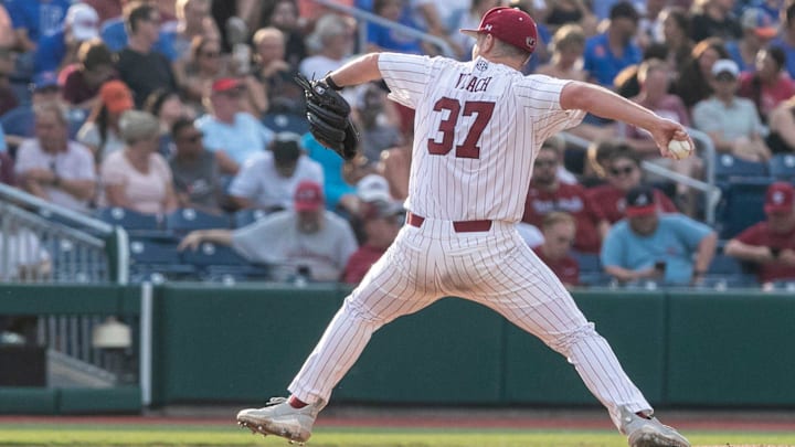 South Carolina baseball reliever Chris Veach