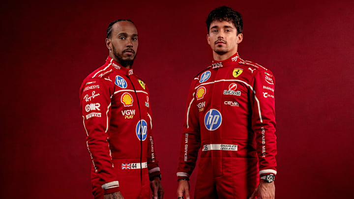 Lewis Hamilton and Charles Leclerc - 2025 Ferrari Race Suits