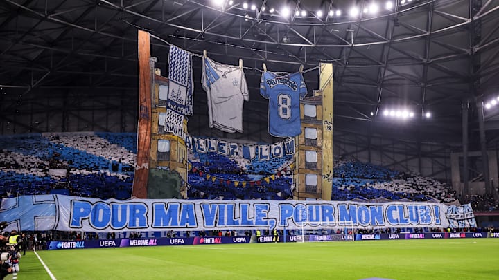 Les supporters marseillais avaient déjà déployé un magnifique tifo lors de la réception de Newcastle. Les supporters marseillais avaient déjà déployé un magnifique tifo lors de la réception de Newcastle.