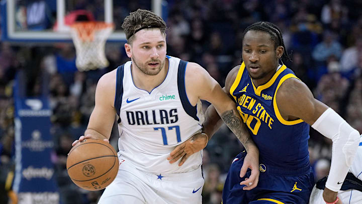 Luka Doncic, Dallas Mavericks and Jonathan Kuminga, Golden State Warriors