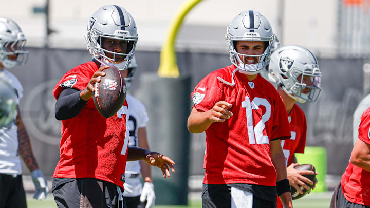 Las Vegas Raiders QBs Geno Smith & Aidan O'Connell Las Vegas Raiders QBs Geno Smith & Aidan O'Connell