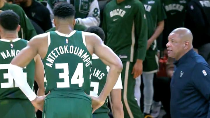 Giannis Antetokounmpo and Doc Rivers are not on the same page it seems.