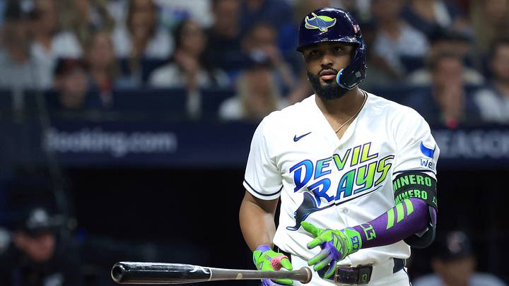Junior Caminero struck out four times in four at-bats against the Guardians in Game 3 of the ALCS. Junior Caminero struck out four times in four at-bats against the Guardians in Game 3 of the ALCS.