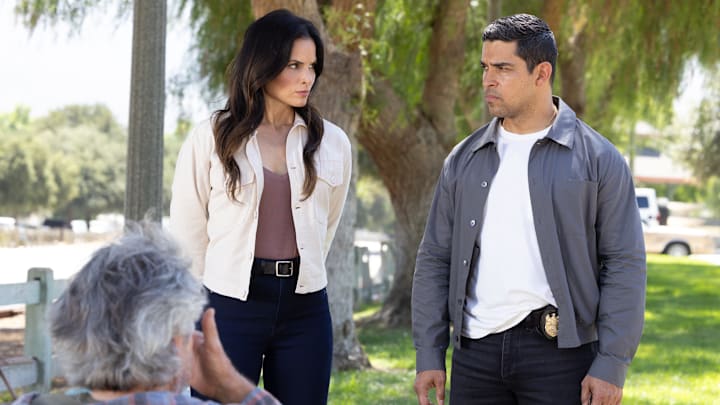Katrina Law as NCIS S.A. Jessica Knight and Wilmer Valderrama as S.A. Nicolas Torres in NCIS