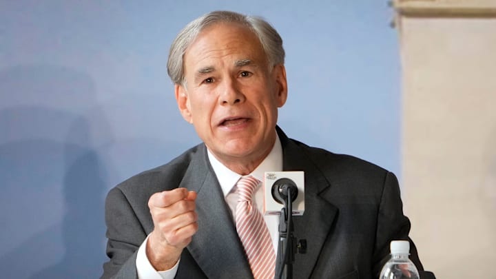 Gov. Greg Abbott speaks at announcement of a $100 million investment in the University of Texas School of Civic Leadership. Gov. Greg Abbott speaks at announcement of a $100 million investment in the University of Texas School of Civic Leadership.