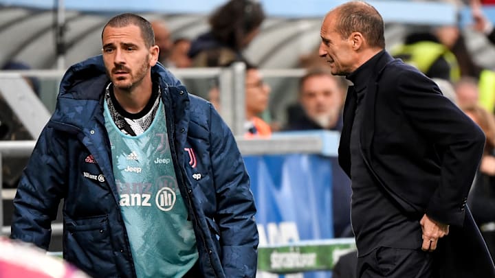 Leonardo Bonucci e Massimiliano Allegri 