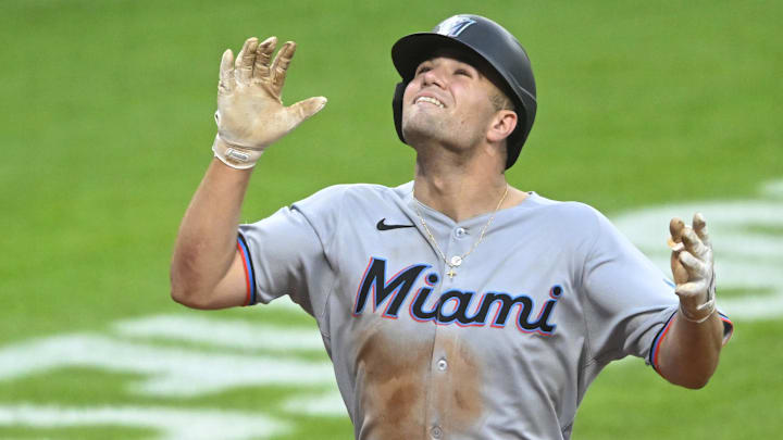 Jakob Marsee drove in seven runs in Wednesday's 13-4 win against the Guardians.