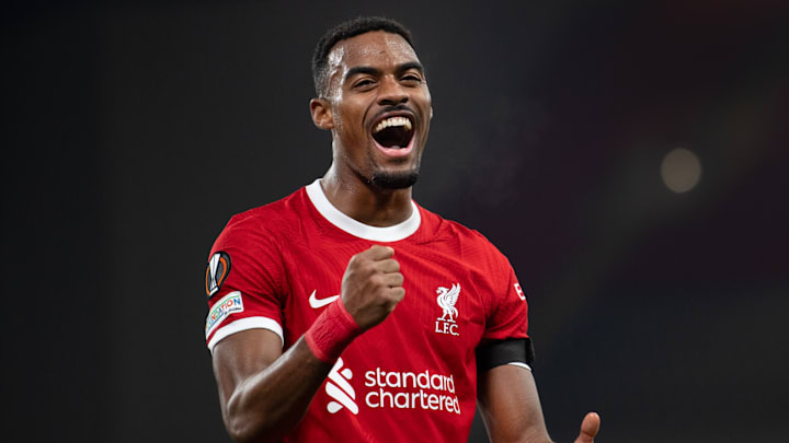 Gravenberch has scored twice in the Europa League this season