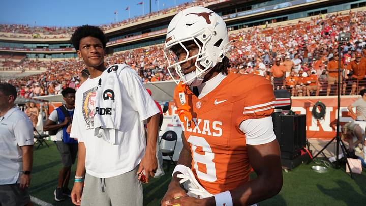 Texas Longhorns wide receiver Cam Coleman. Texas Longhorns wide receiver Cam Coleman.