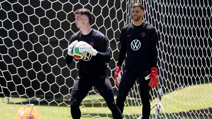 USMNT goalies Matt Freese and Matt Turner go through some training on Tuesday, June 9, a few days before Team USA's first World Cup game against Paraguay. USMNT goalies Matt Freese and Matt Turner go through some training on Tuesday, June 9, a few days before Team USA's first World Cup game against Paraguay.