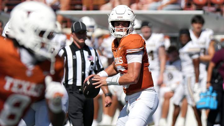Texas Longhorns quarterback Arch Manning was among several draft-eligible QBs who played exceedingly well in Week 1 of the college football season. Texas Longhorns quarterback Arch Manning was among several draft-eligible QBs who played exceedingly well in Week 1 of the college football season.