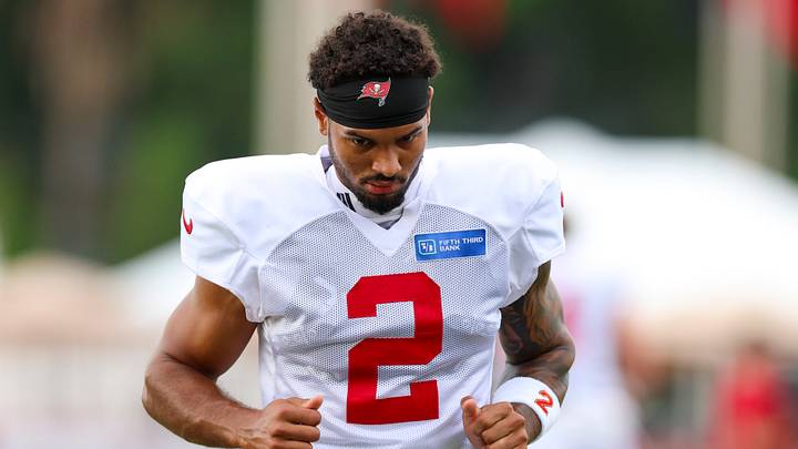 Aug 6, 2026; Tampa, FL, USA; Tampa Bay Buccaneers wide receiver Emeka Egbuka (2) participates in training camp at AdventHealth Training Center. Aug 6, 2026; Tampa, FL, USA; Tampa Bay Buccaneers wide receiver Emeka Egbuka (2) participates in training camp at AdventHealth Training Center.