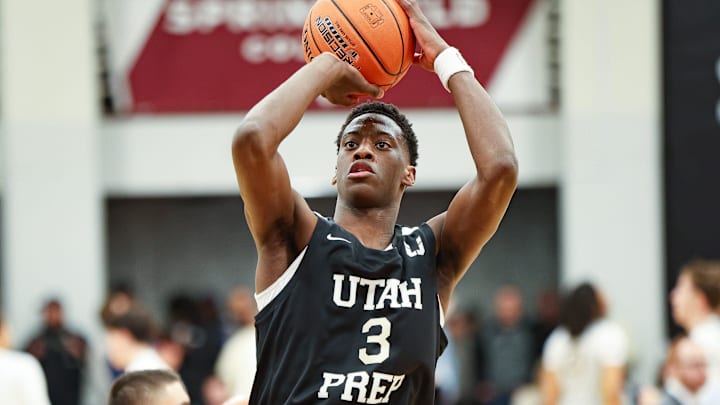 Utah Prep's AJ Dybantsa, of Brockton, during a game vs. Montverde Academy the HoopHall Classic at Springfield College on Sunday, Jan. 19, 2025.