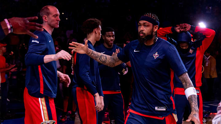 Apr 16, 2024; New Orleans, Louisiana, USA; New Orleans Pelicans forward Brandon Ingram (14) is is