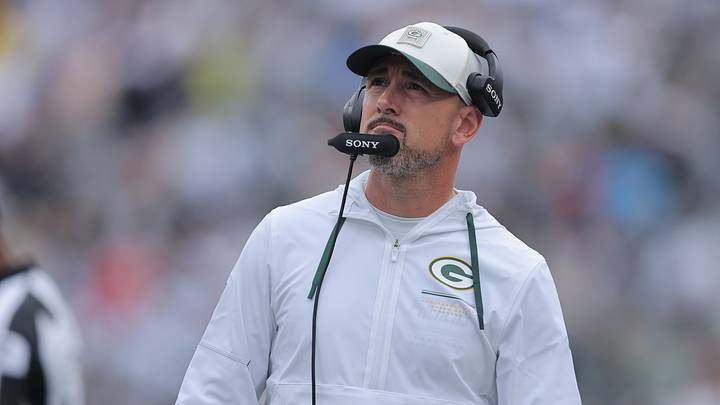Green Bay Packers head coach Matt LaFleur on the sidelines