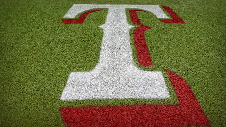 The Texas Rangers logo. The Texas Rangers logo.