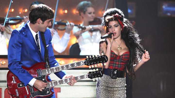 Amy Winehouse and Mark Ronson at the Brit wards