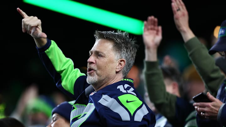 Seahawk fans always proudly show their 12th man spirit by wearing No. 12 jerseys.