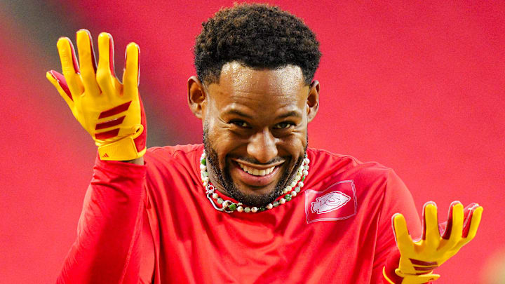 JuJu Smith-Schuster WR Kansas City Chiefs. Mandatory Credit: Jay Biggerstaff-Imagn Images JuJu Smith-Schuster WR Kansas City Chiefs. Mandatory Credit: Jay Biggerstaff-Imagn Images