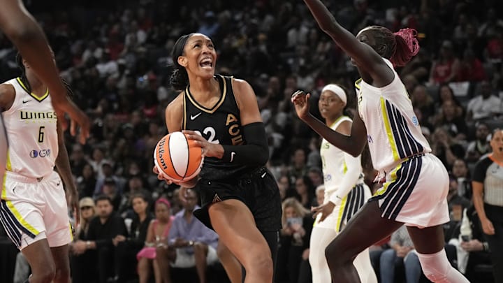 Las Vegas Aces center A'ja Wilson.