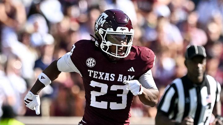 Texas A&M Aggies running back Jamarion Morrow (23) runs a route against the Auburn Tigers during the first half at Kyle Field. Texas A&M Aggies running back Jamarion Morrow (23) runs a route against the Auburn Tigers during the first half at Kyle Field.