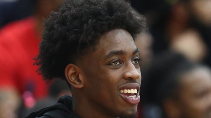 Dec 7, 2019; Scottsdale, AZ, USA; Sierra Canyon School guard Zaire Wade during the 2019 Hoophall West basketball tournament at Chaparral High School. Mandatory Credit: Mark J. Rebilas-Imagn Images Dec 7, 2019; Scottsdale, AZ, USA; Sierra Canyon School guard Zaire Wade during the 2019 Hoophall West basketball tournament at Chaparral High School. Mandatory Credit: Mark J. Rebilas-Imagn Images