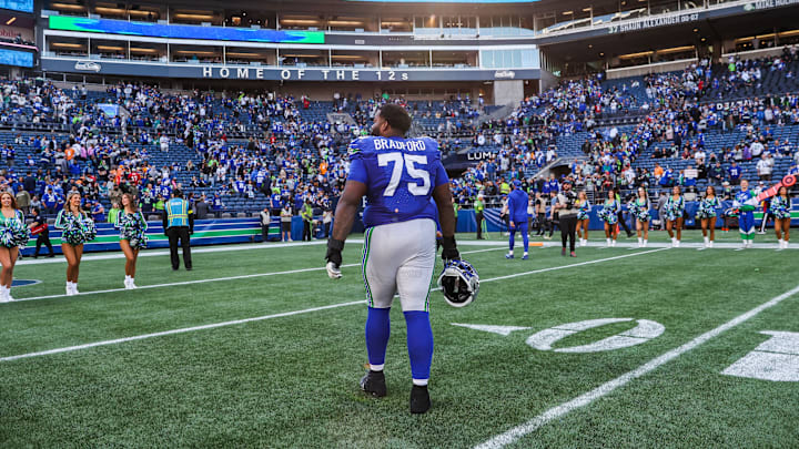Anthony Bradford of the Seattle Seahawks