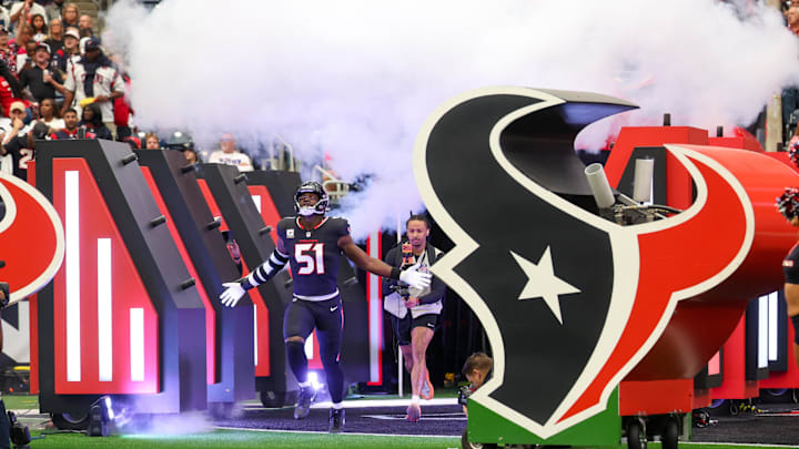 Nov 9, 2025; Houston, Texas, USA; Houston Texans defensive end Will Anderson Jr. (51) takes the field prior to a game against the Jacksonville Jaguars at NRG Stadium. Mandatory Credit: Thomas Shea-Imagn Images Nov 9, 2025; Houston, Texas, USA; Houston Texans defensive end Will Anderson Jr. (51) takes the field prior to a game against the Jacksonville Jaguars at NRG Stadium. Mandatory Credit: Thomas Shea-Imagn Images