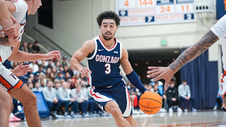 Gonzaga Bulldogs guard Braeden Smith (3).