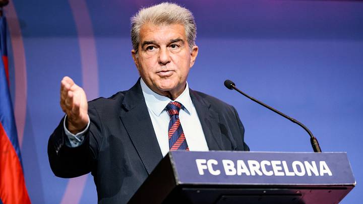 Joan Laporta Press Conference In Barcelona